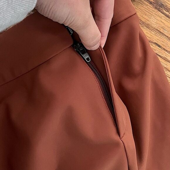 Athleta Women’s Burnt Orange Stellar Skinny Trouser in Ancient Mahogany Size 10 - Picture 8 of 11